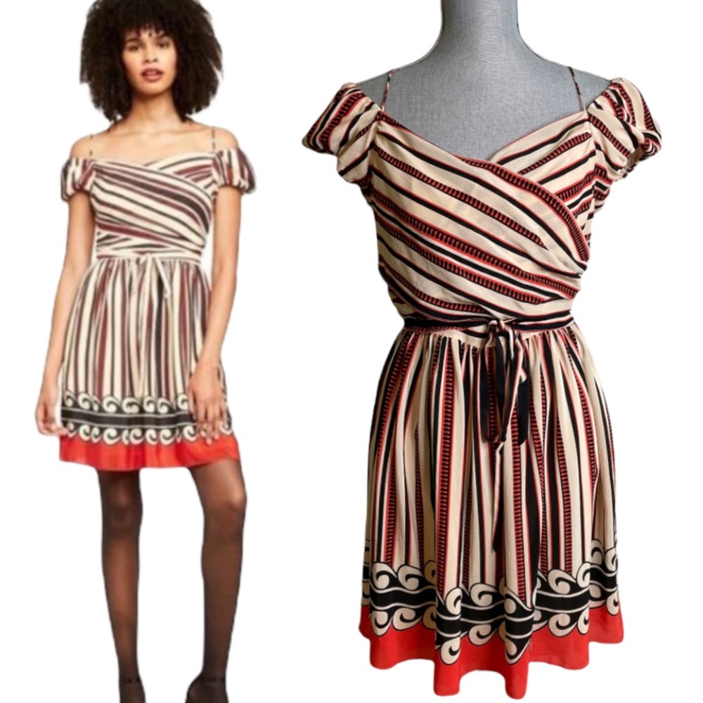 ANNA SUI ~ SILK STRIPED DRESS